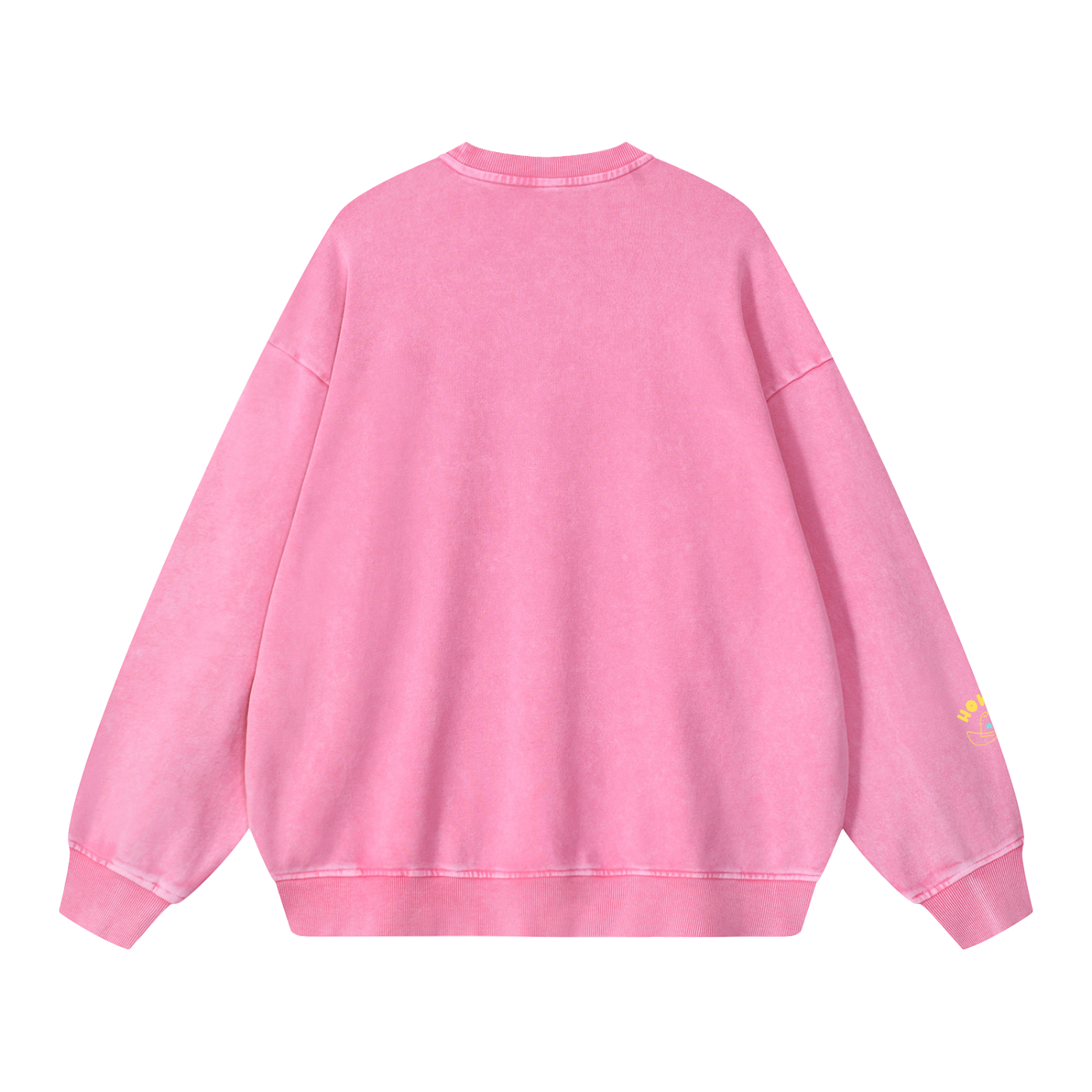 Riverina Dopamine Oversized Crew - Pink/Yellow