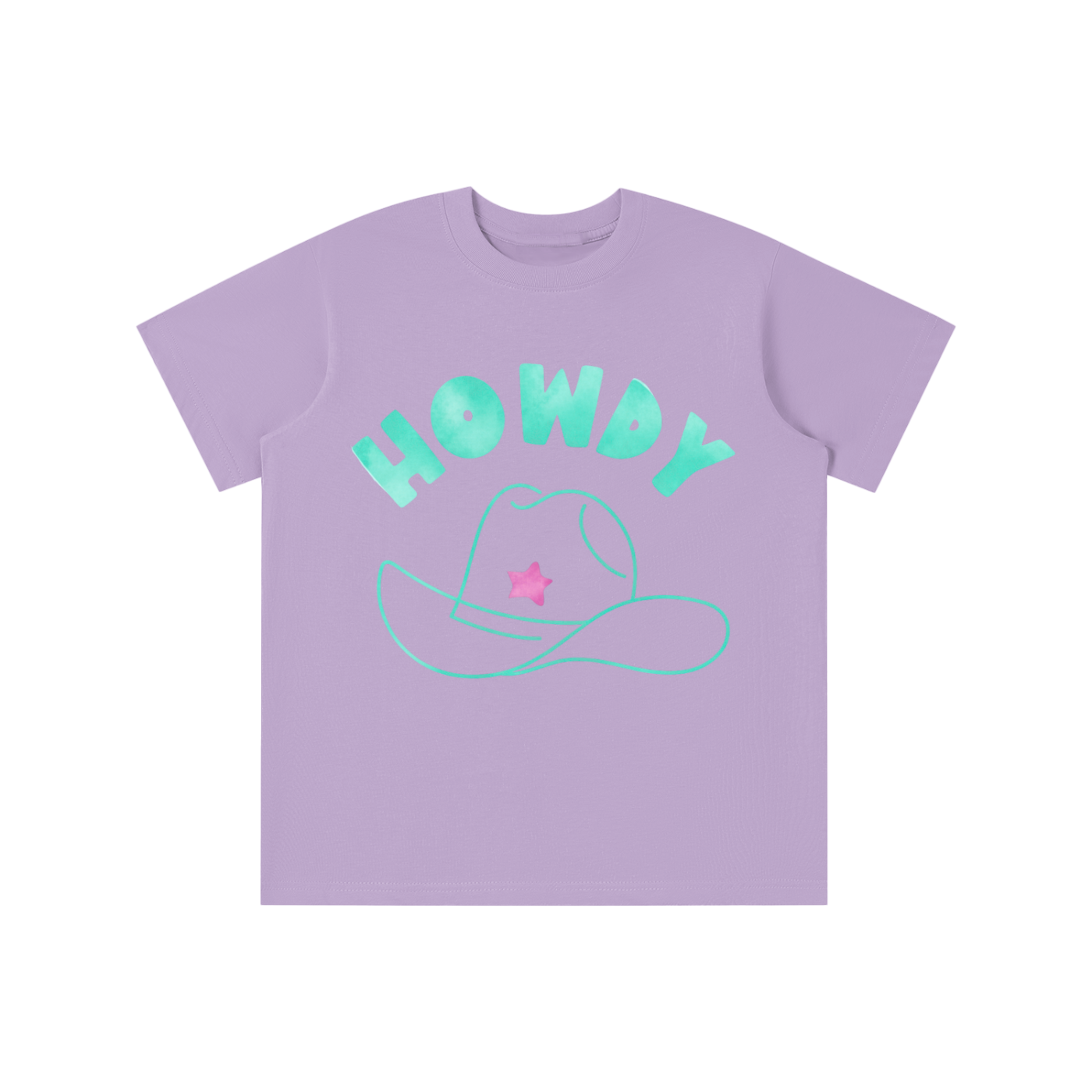 Kids Howdy Partner Logo Tee - Mauve/Aqua