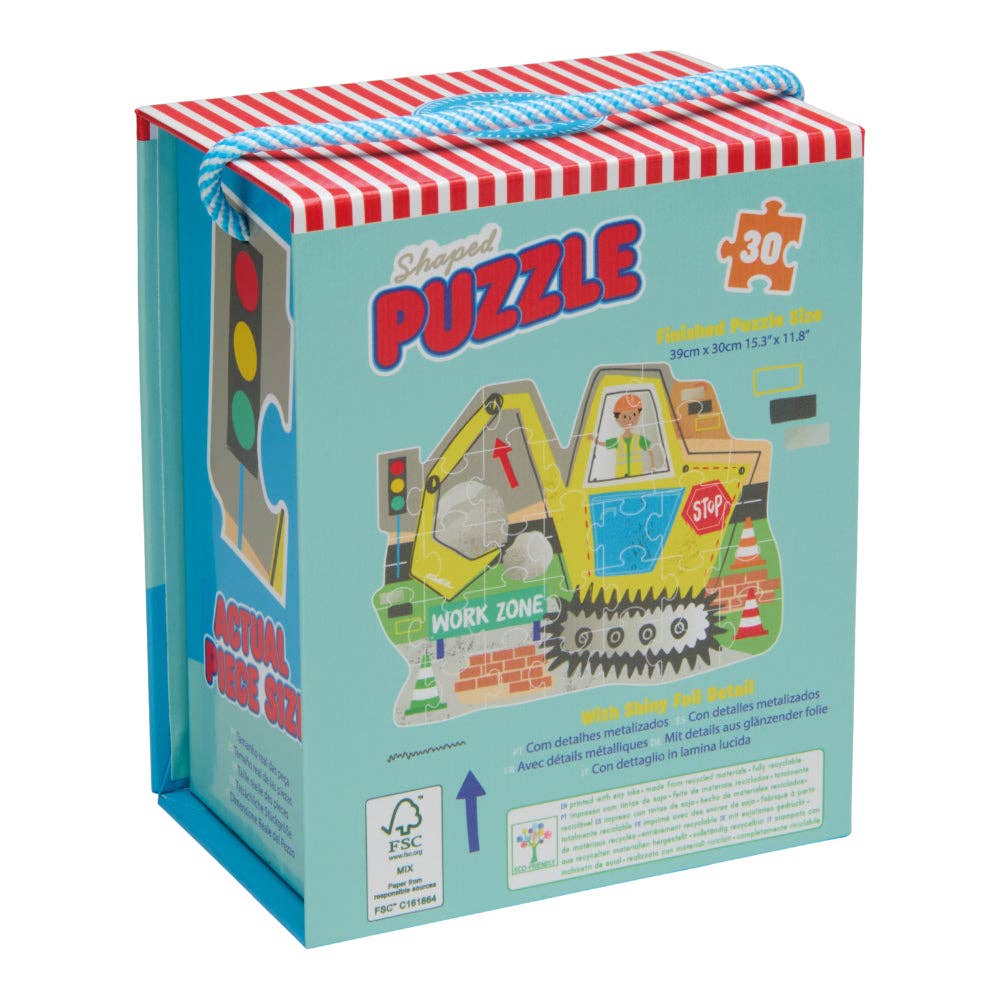 Floss & Rock 30 pc Shaped Jigsaw Puzzle - Construction
