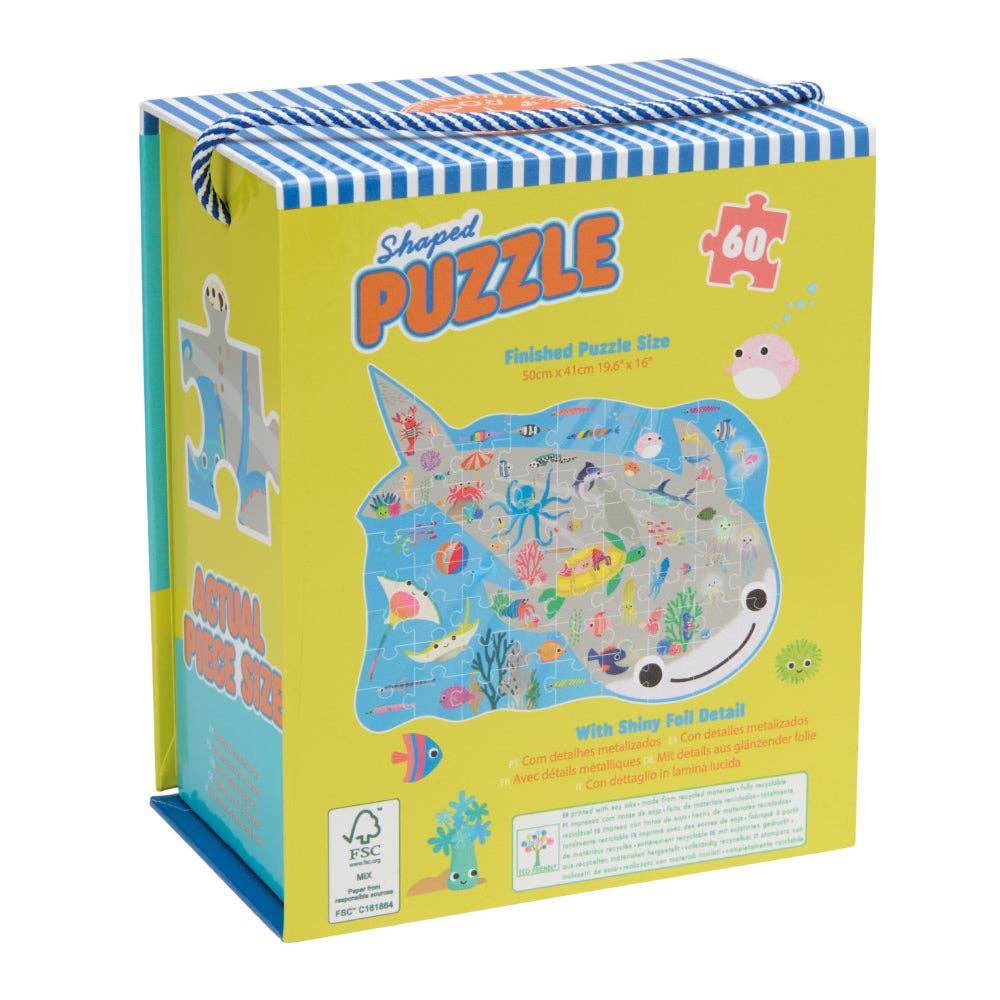 Floss & Rock 60 pc Shaped Jigsaw Puzzle - Ocean