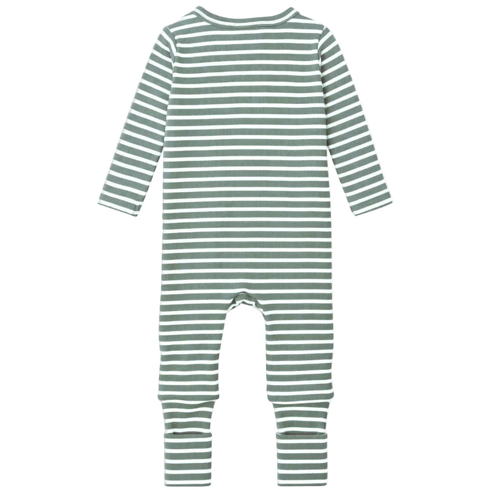 Fern Stripe Zip Romper