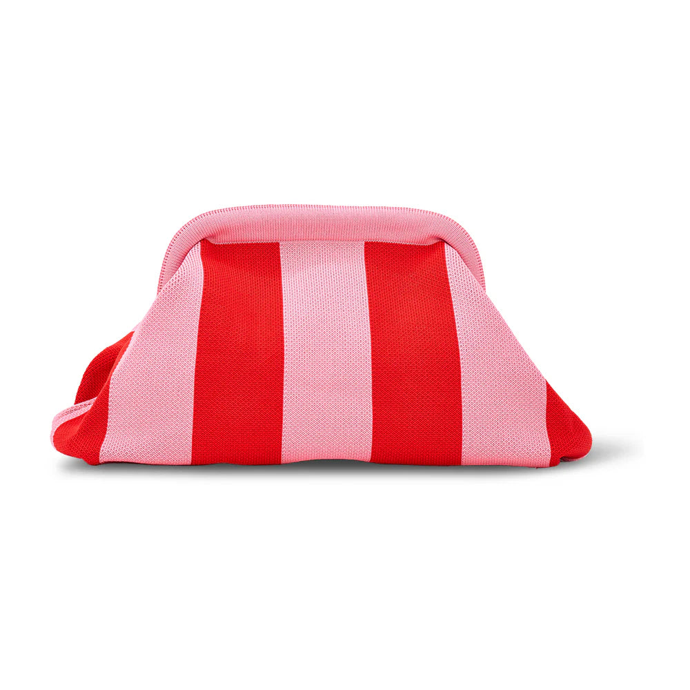 Knit Dumpling Clutch - Pink/Red