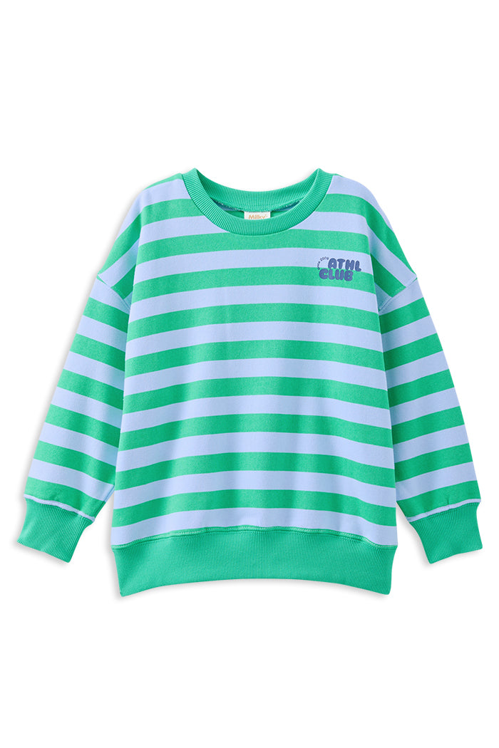 Kids' Athletic Stripe Fleece Sweat