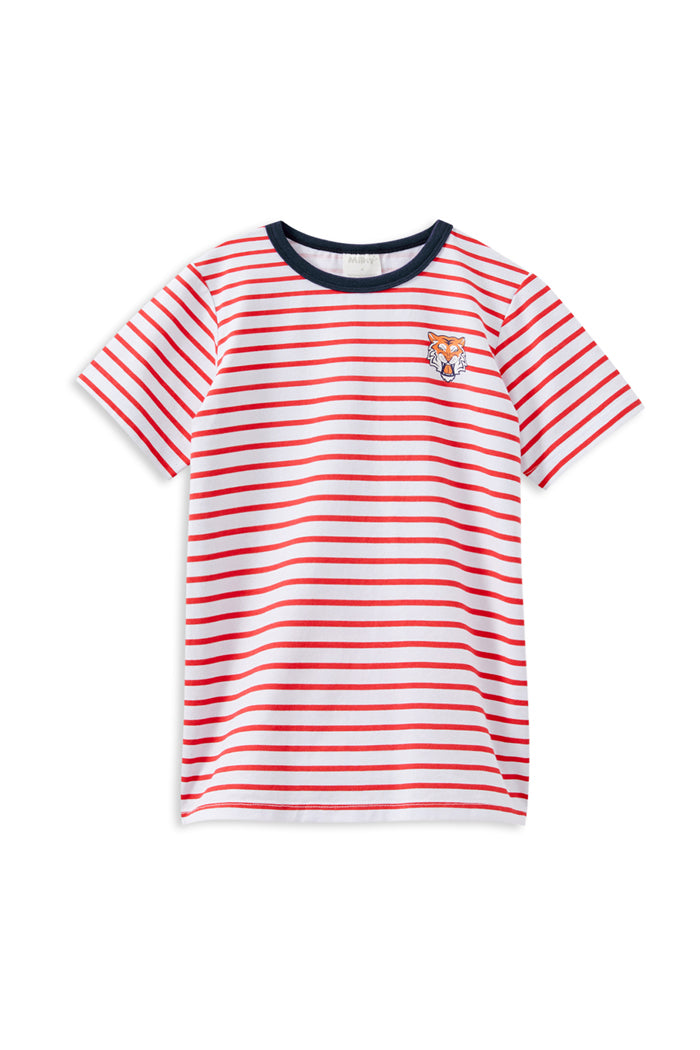 Kids' Red Stripe Tiger Tee