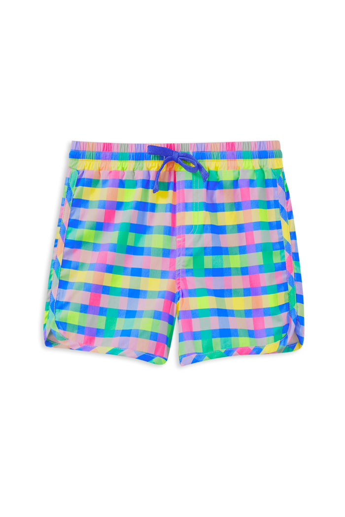 Kids' Picnic Check Boardshort