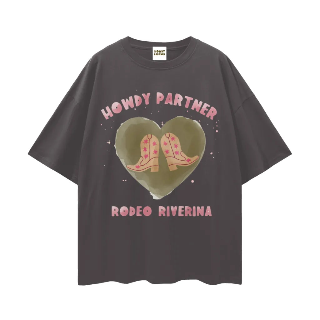 RESTOCKED! Howdy Partner Oversized Tee - Rodeo