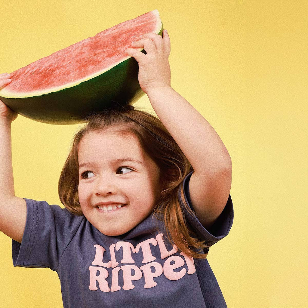 Little Ripper Kids Slang Tee in Navy