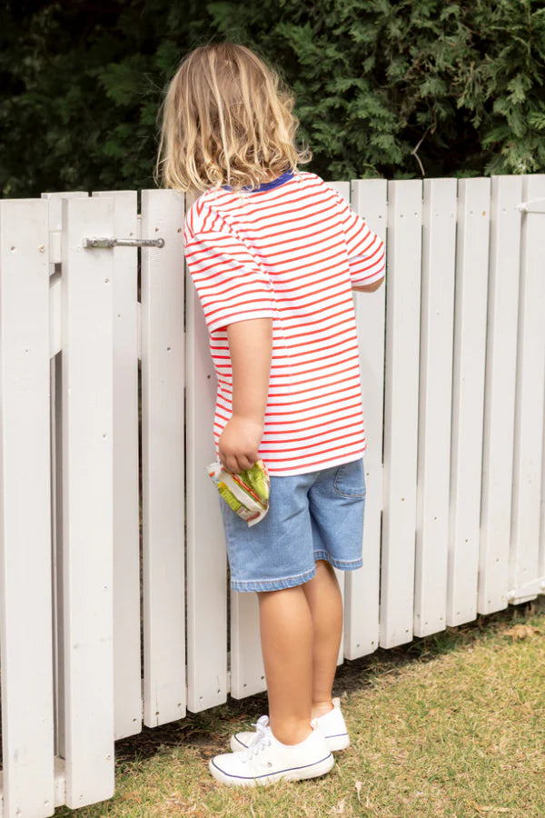 Kids' Red Stripe Tiger Tee