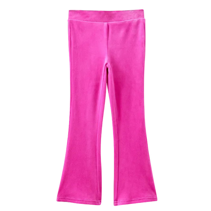 Girls Pink Lemonade Velour Flares