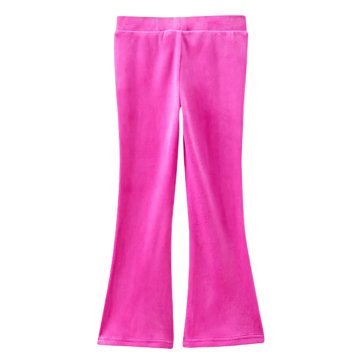 Girls Pink Lemonade Velour Flares