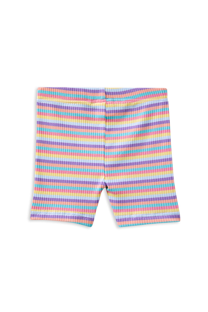 Girls Multi Stripe Bike Short