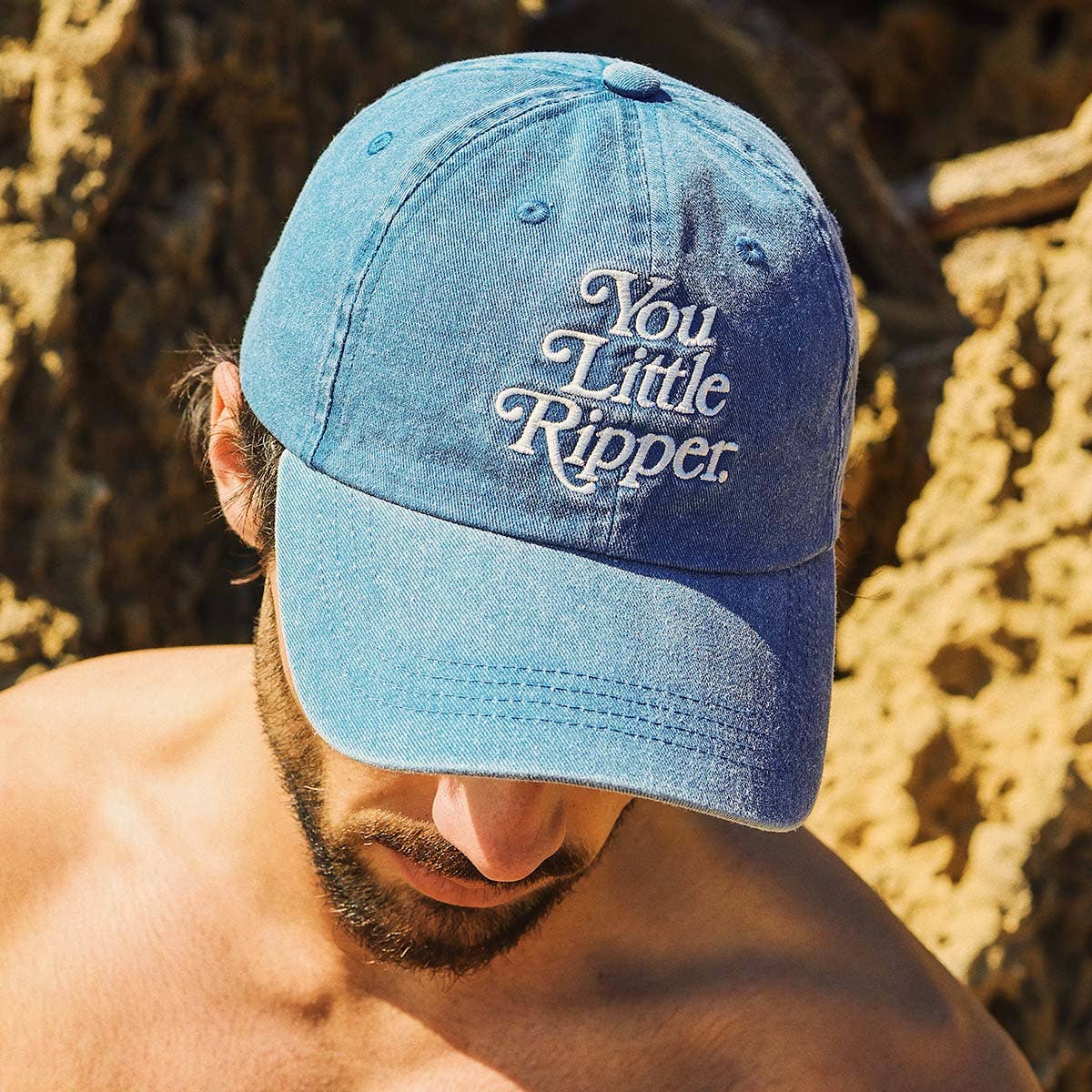You Little Ripper Cotton Cap in Blue