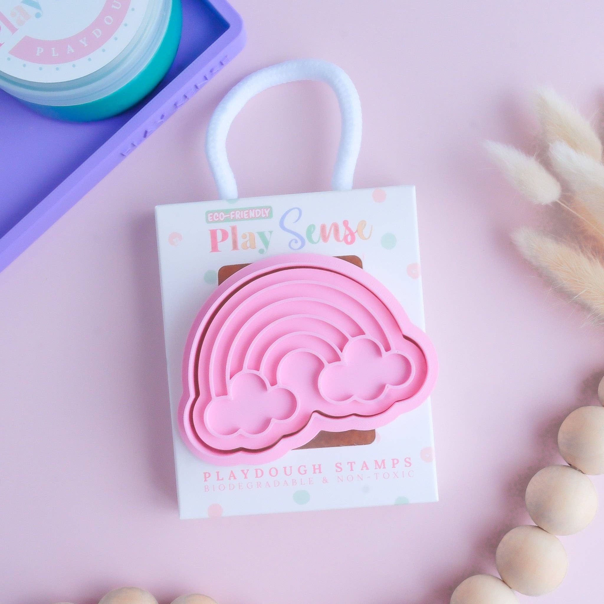 Eco Playdough Stamp | Rainbows | Rainbow with cloud