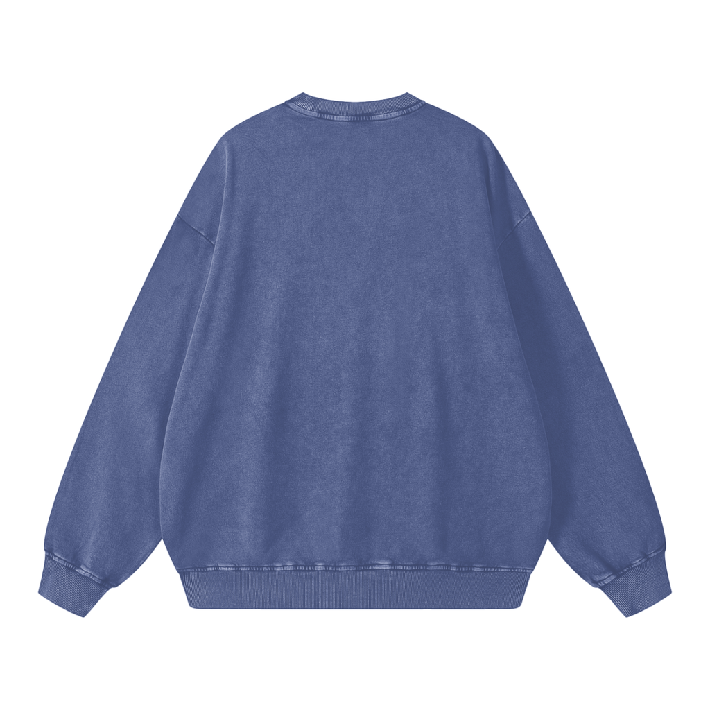 Howdy Partner Oversized Sweatshirt - Chalk Blue