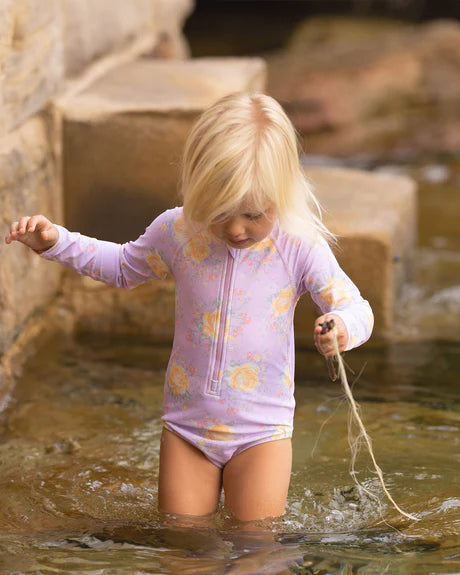 Girls Tallulah Print Long Sleeve Swimsuit