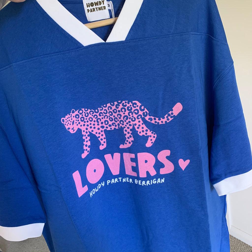 Howdy Lovers S/S V-Neck Tee - Cobalt