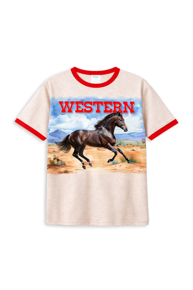 Western Tee - Milky