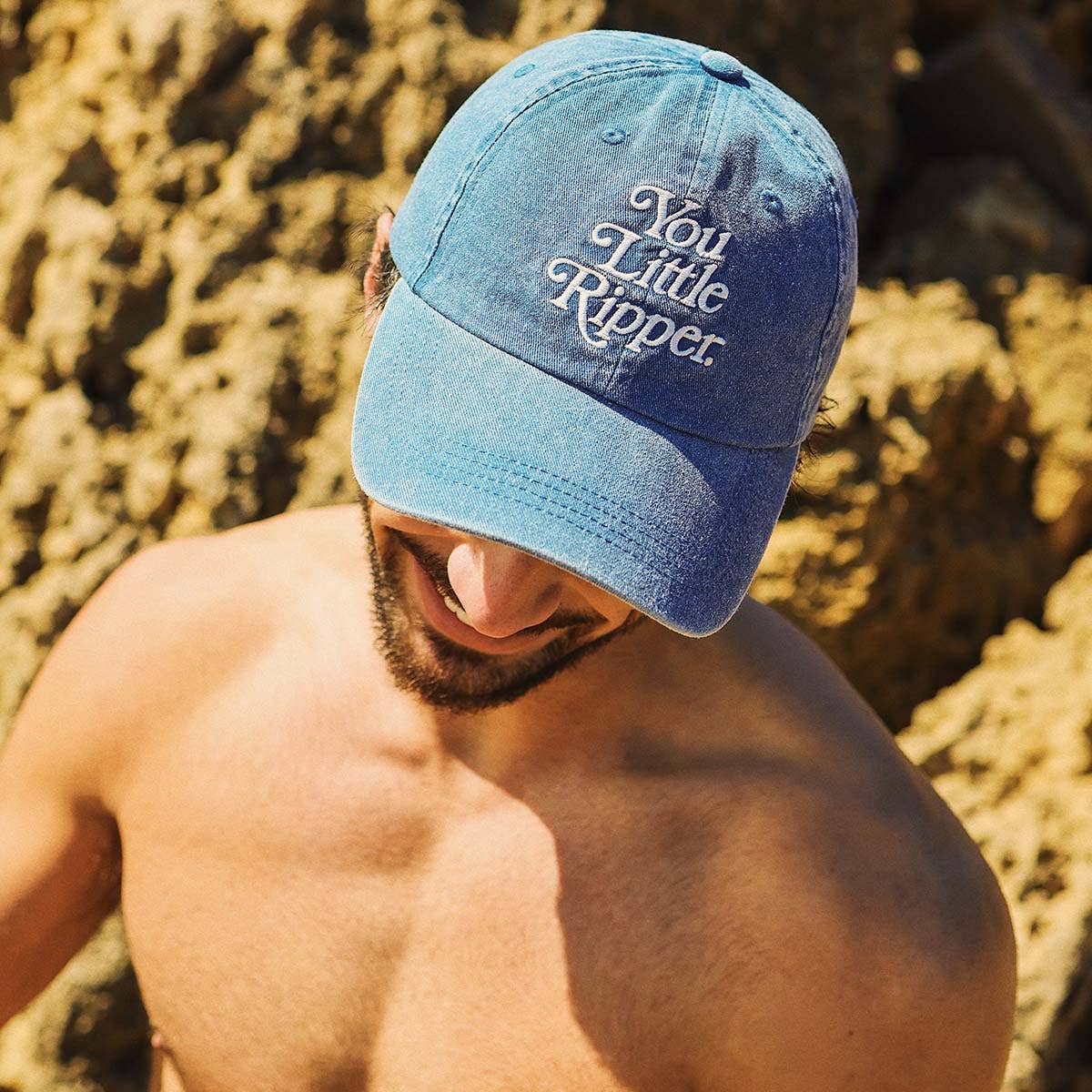 You Little Ripper Cotton Cap in Blue
