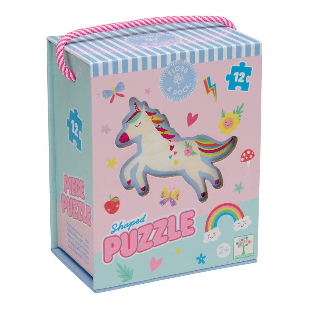 Floss & Rock 12 pc Shaped Jigsaw Puzzle - Rainbow Fairy