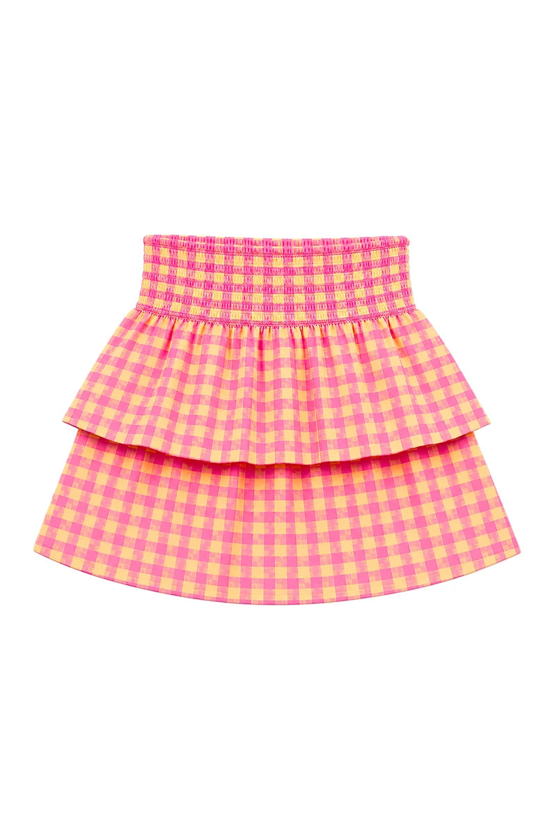 Goldie Check Skirt - Milky