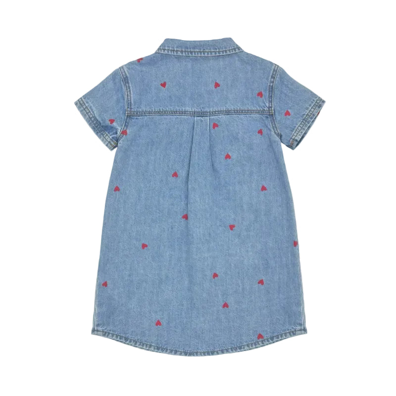Sweetheart Denim Dress - Milky