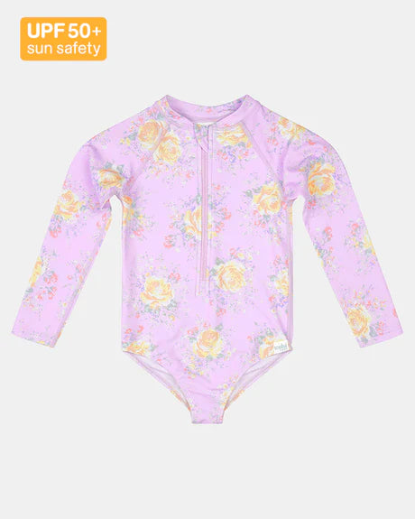 Girls Tallulah Print Long Sleeve Swimsuit
