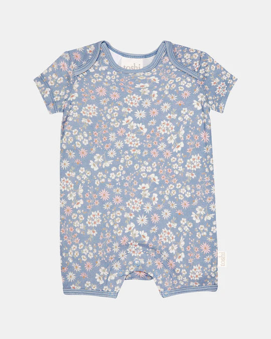 Short Sleeve Onesie - Eva Dusk