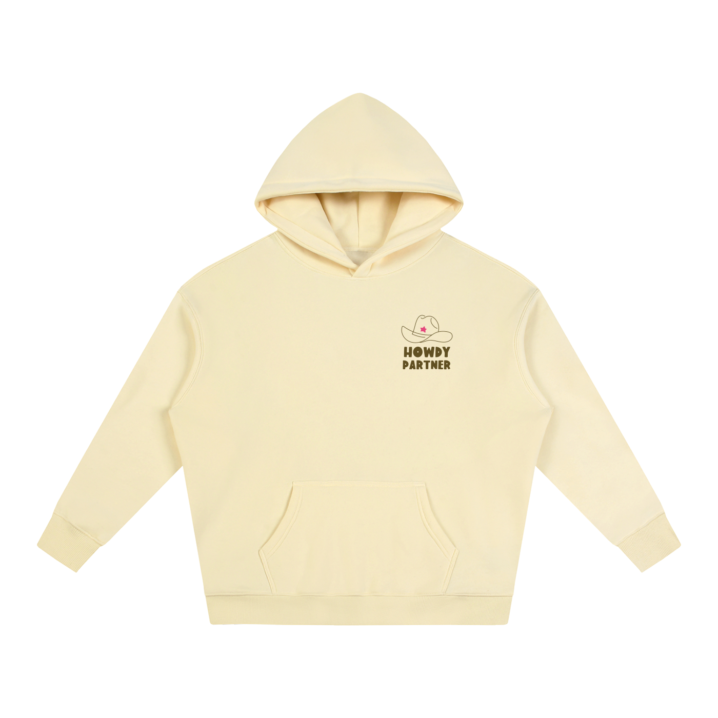 Howdy Stacked Logo Oversized Unisex Hoodie