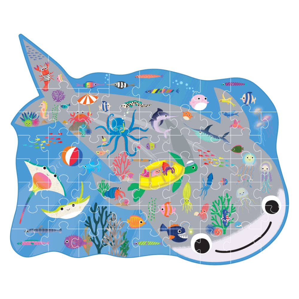 Floss & Rock 60 pc Shaped Jigsaw Puzzle - Ocean
