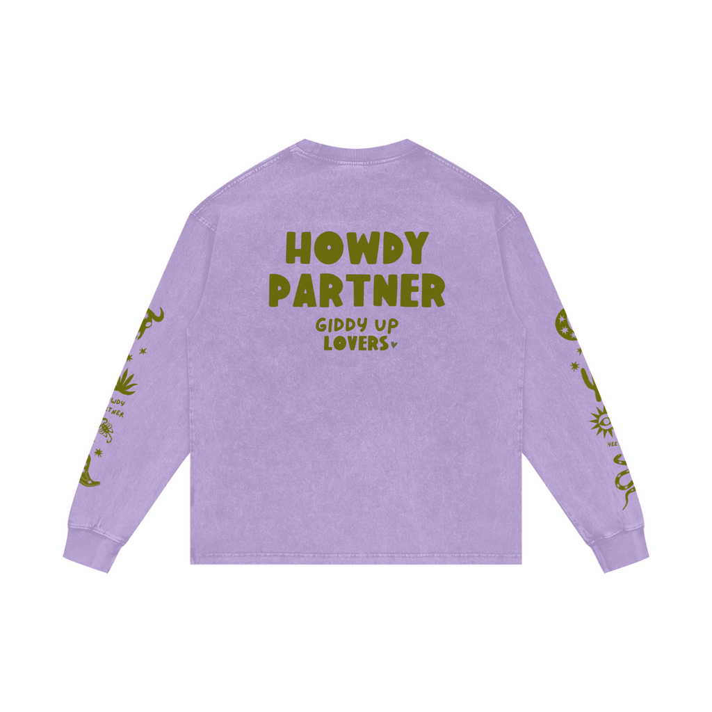 Howdy Lovers L/S Tee - Purple Rain