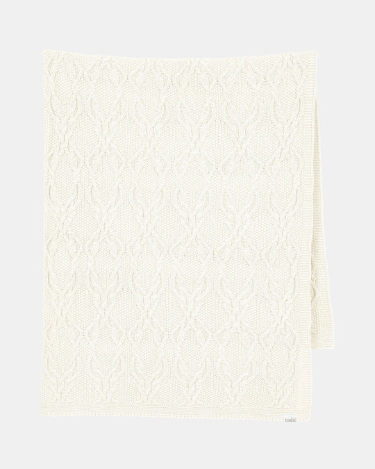 Cable Knit Baby Blanket - Organic Cotton