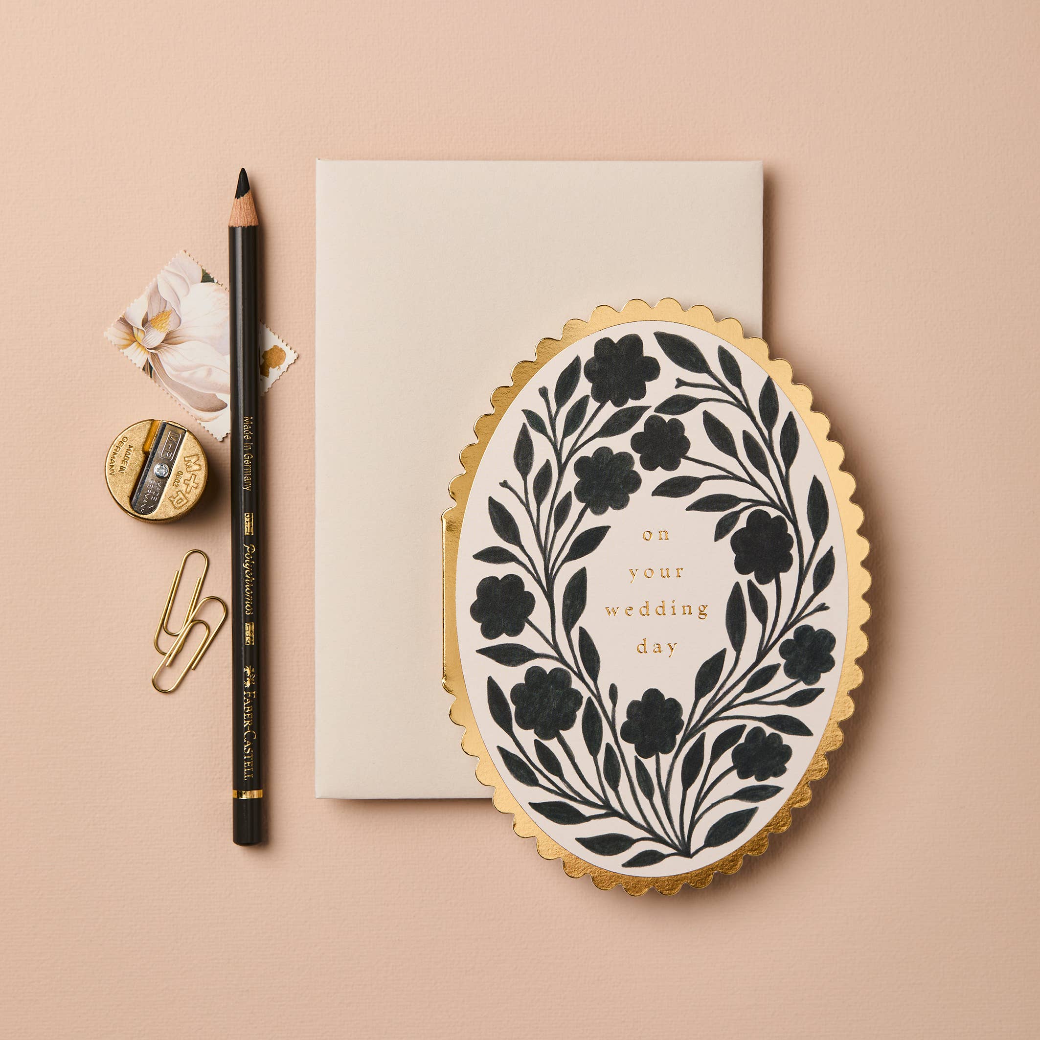 Ink Flora 'On Your Wedding Day' Greeting Card