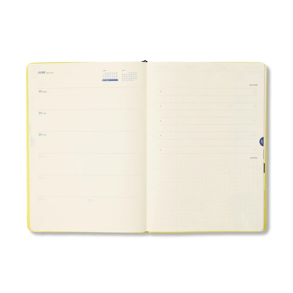 2027 ANY DAY NOW Weekly Achiever A5 Diary - Yellow