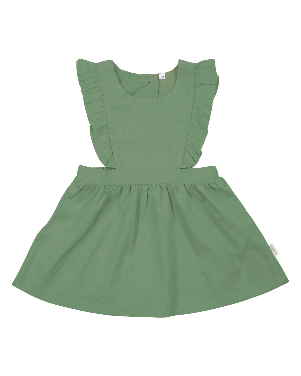 Baby Pinafore Corduroy - Gumtree Green