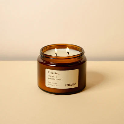 Etikette 'Fleurieu' Hand Poured Soy Wax Candle