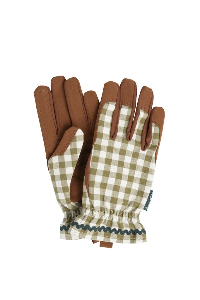 Burgon & Ball Collector Gloves - Olive Check