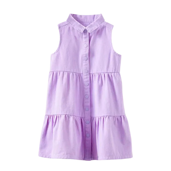 Lilac Twill Dress - Milky