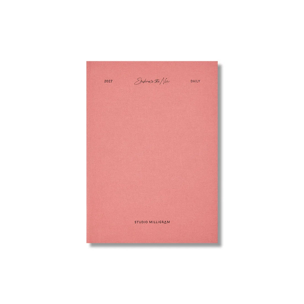 2027 STUDIO MILLIGRAM Daily Ruled A5 Diary - Pink