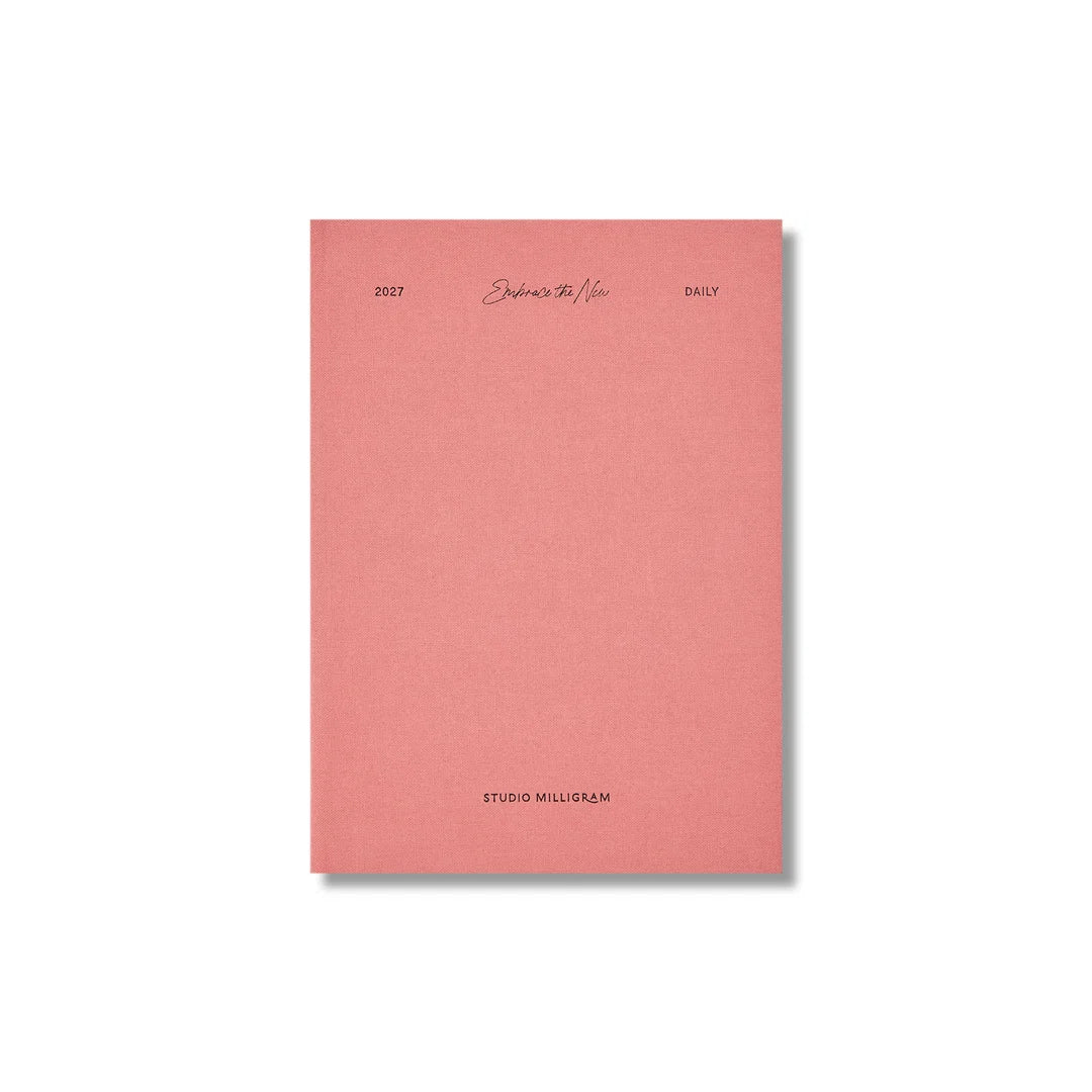2027 STUDIO MILLIGRAM Daily Ruled A5 Diary - Pink