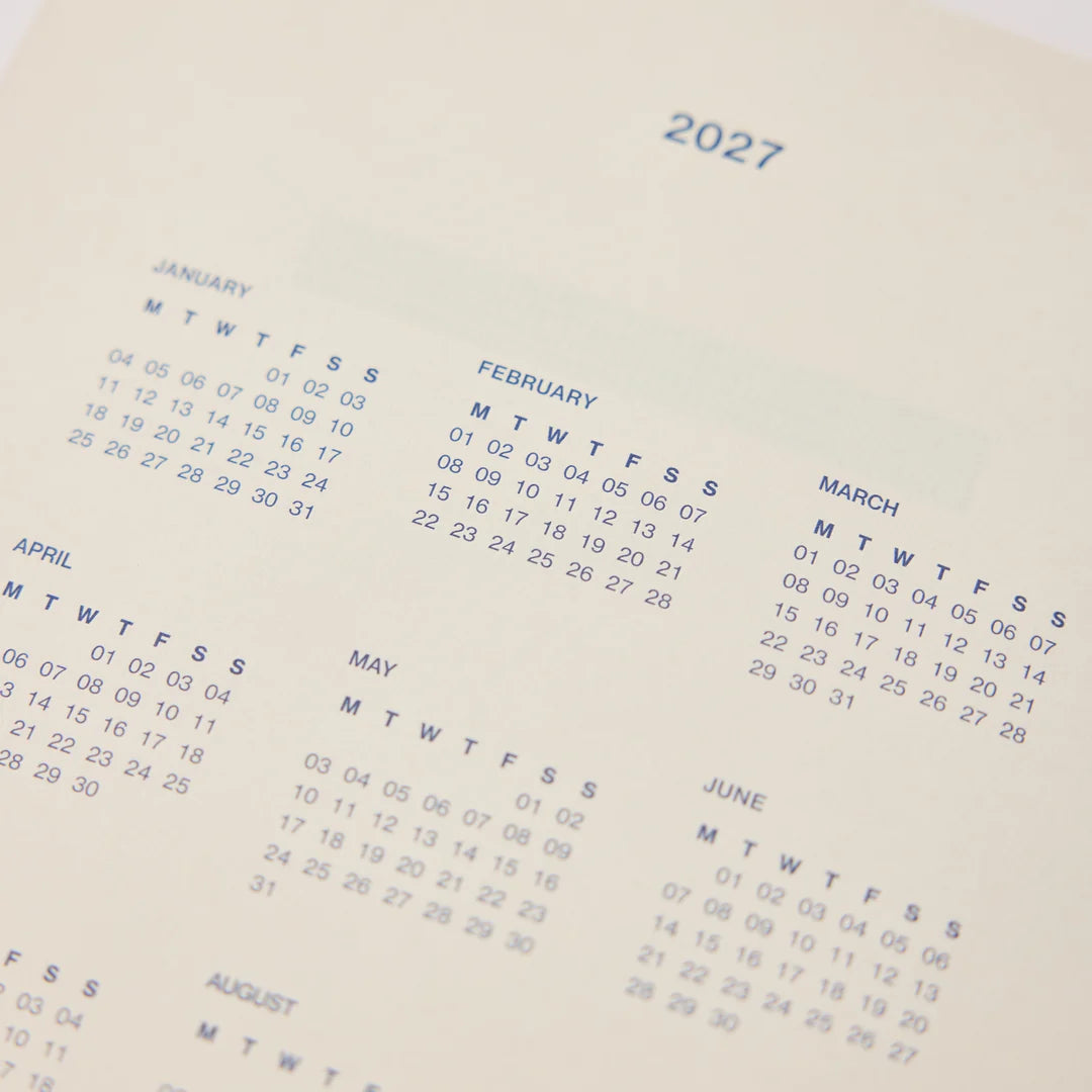 2027 STUDIO MILLIGRAM Daily Ruled A5 Diary - Pink