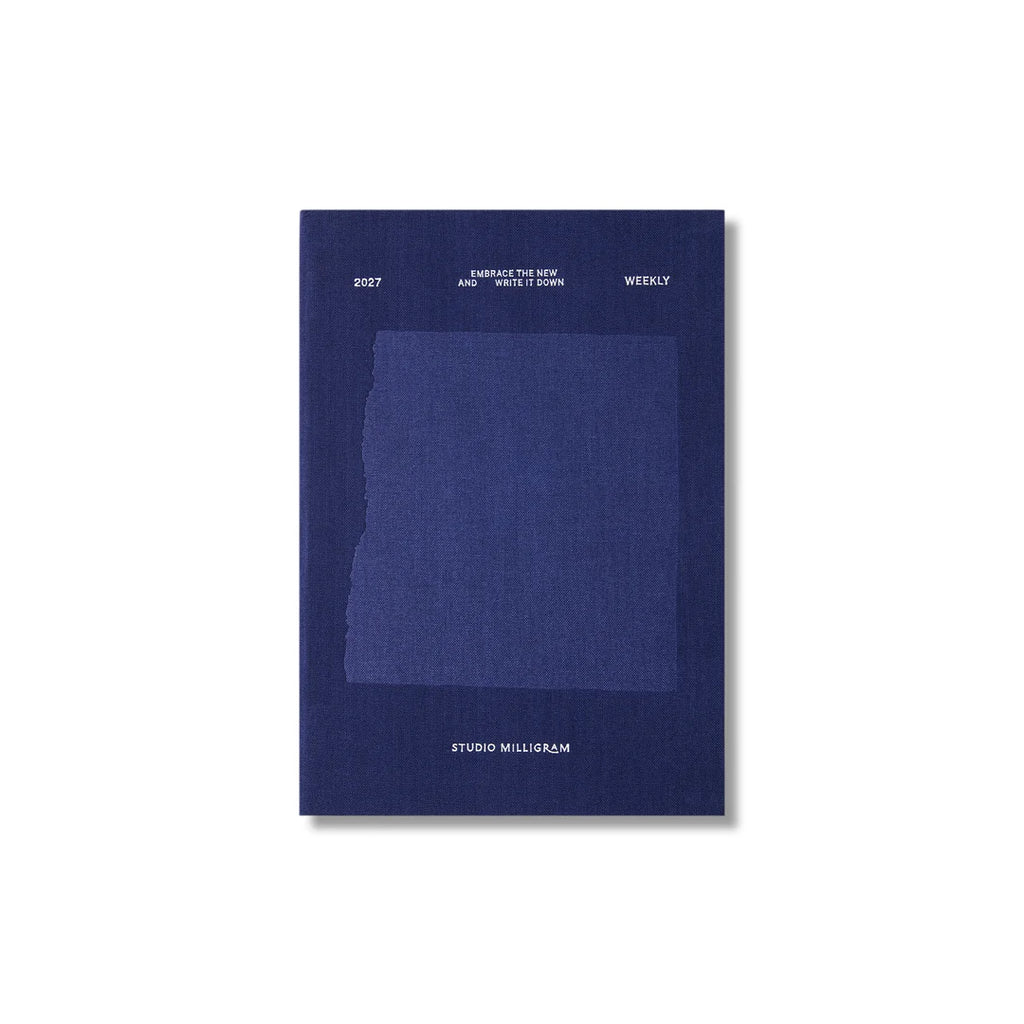 2027 STUDIO MILLIGRAM Weekly Agenda A5 Diary - Navy