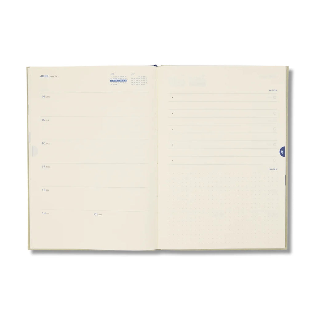 2027 STUDIO MILLIGRAM Weekly Agenda A5 Diary - Mint