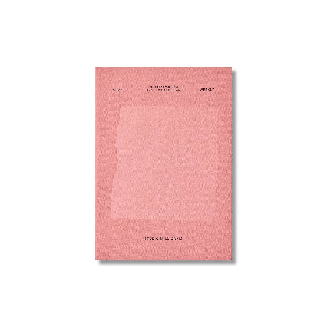 2027 STUDIO MILLIGRAM Weekly Agenda A5 Diary - Pink