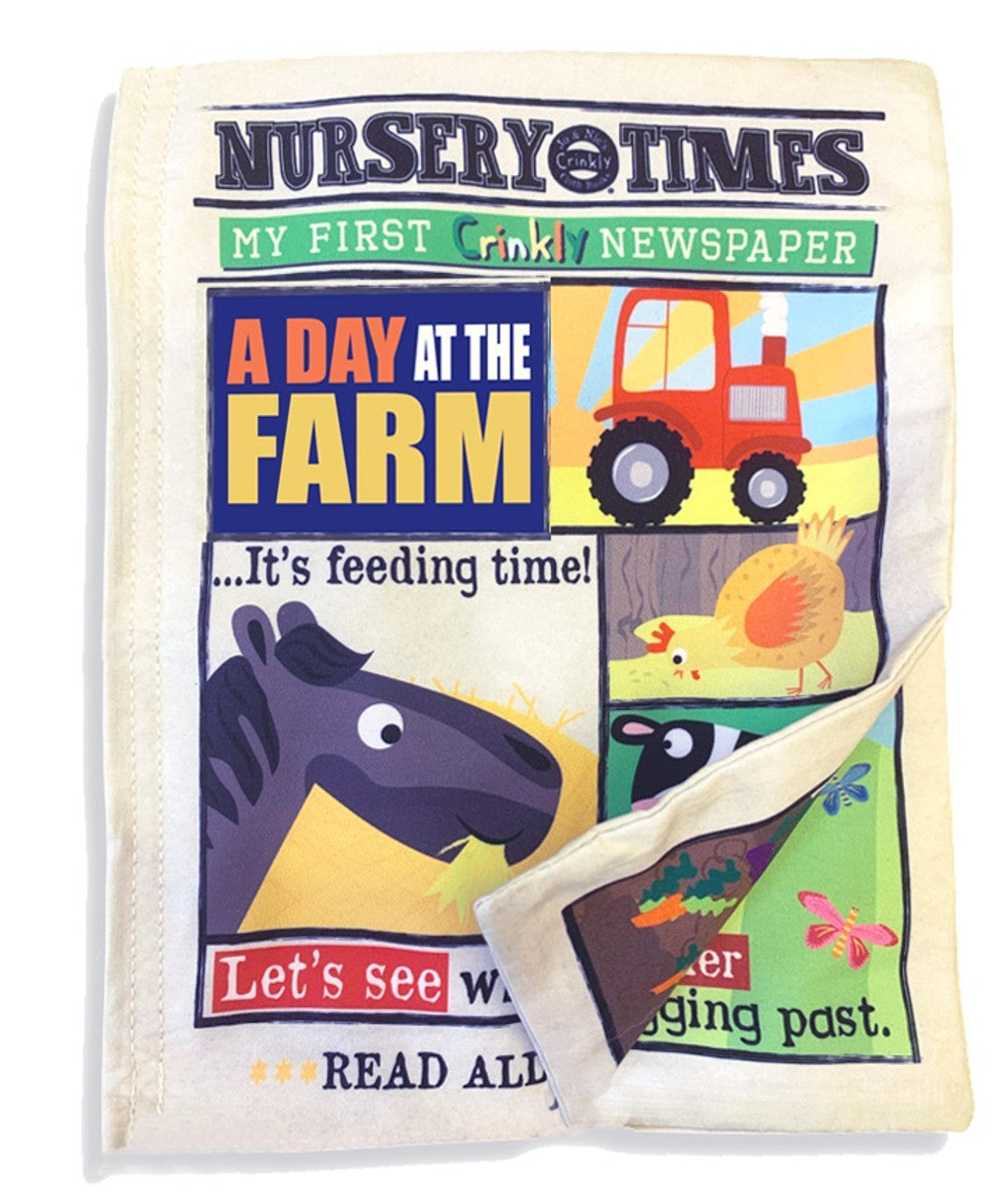 Crinkly Cloth Newspaper - Farm Animals