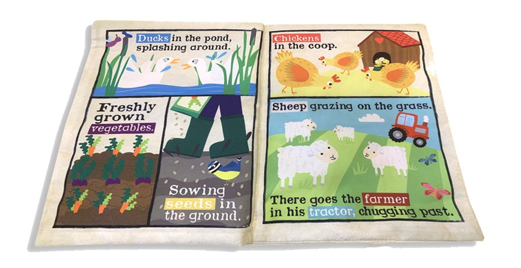 Crinkly Cloth Newspaper - Farm Animals