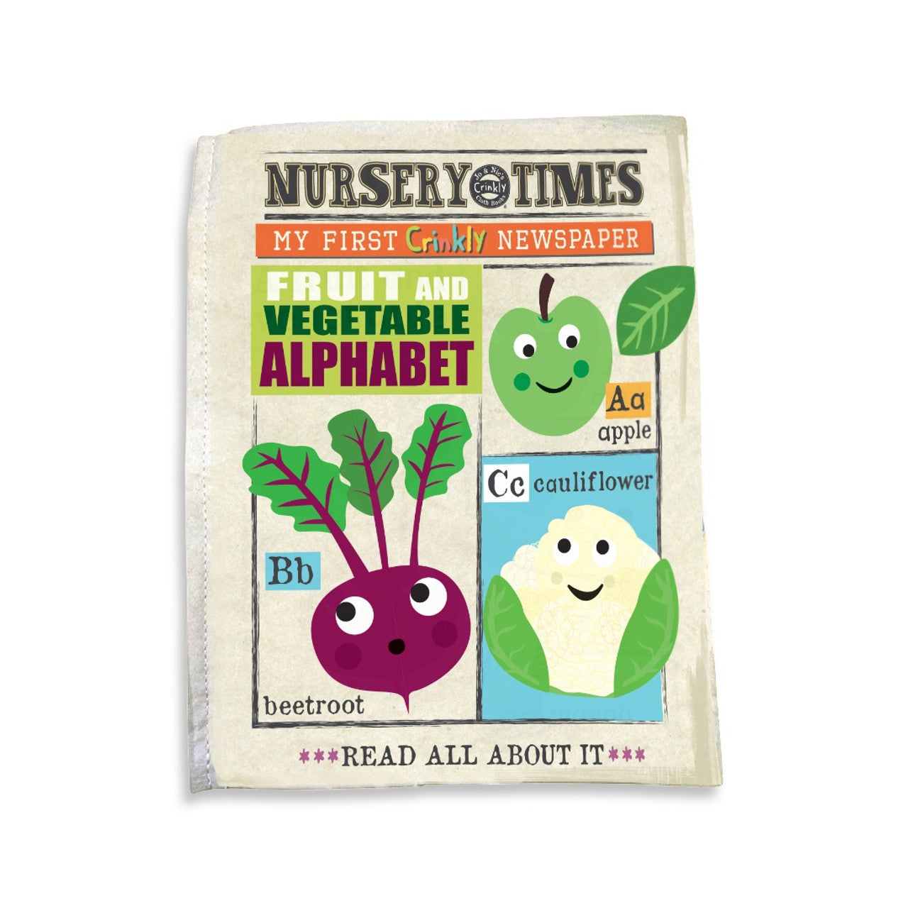 Crinkly Cloth Newspaper - Fruit & Veg A-Z