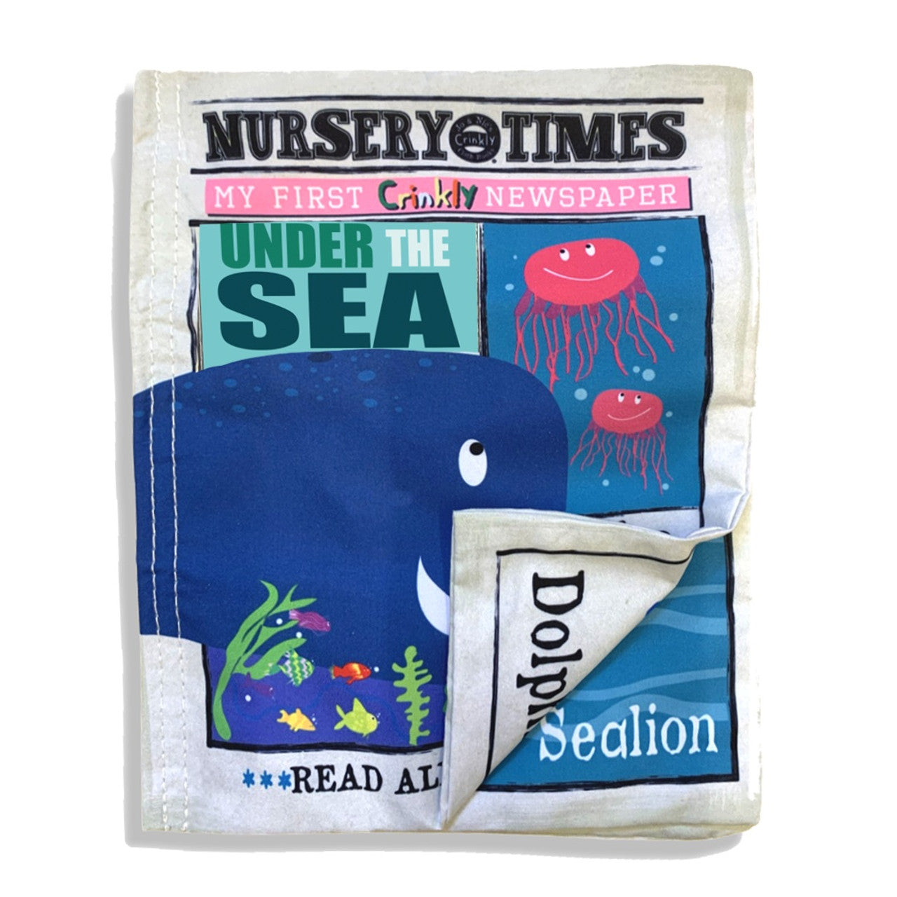 Crinkly Cloth Newspaper - Under the Sea