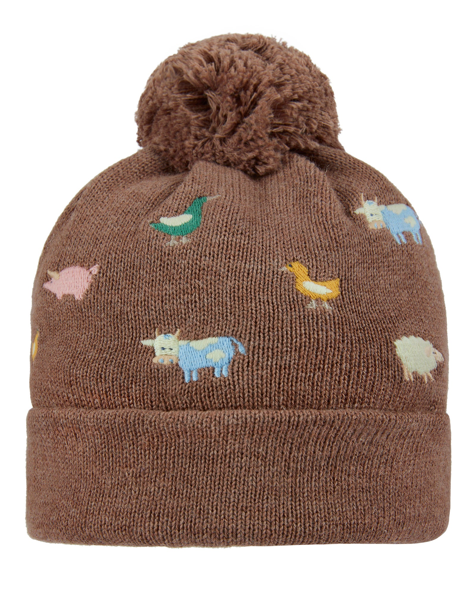 Organic Embroidered Beanie - Farm Buddies