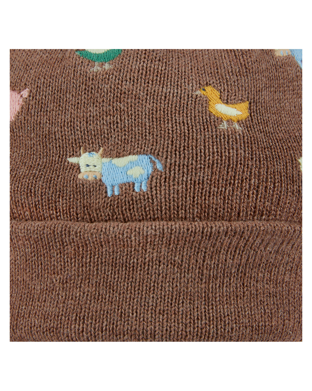 Organic Embroidered Beanie - Farm Buddies