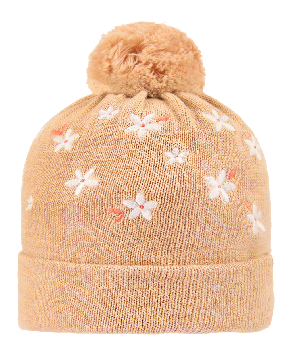 Organic Embroidered Beanie -  Jasmine Oak